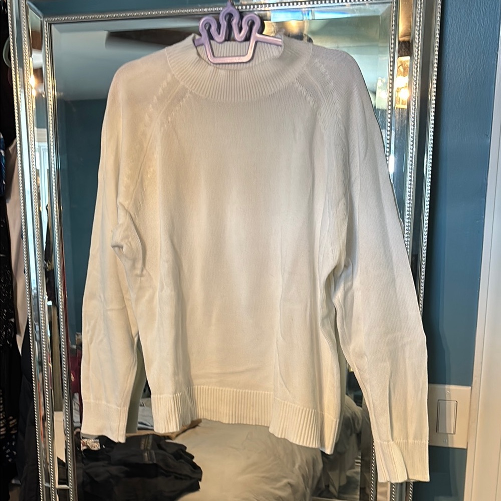 Quince Classic Cream Turtleneck Sweater